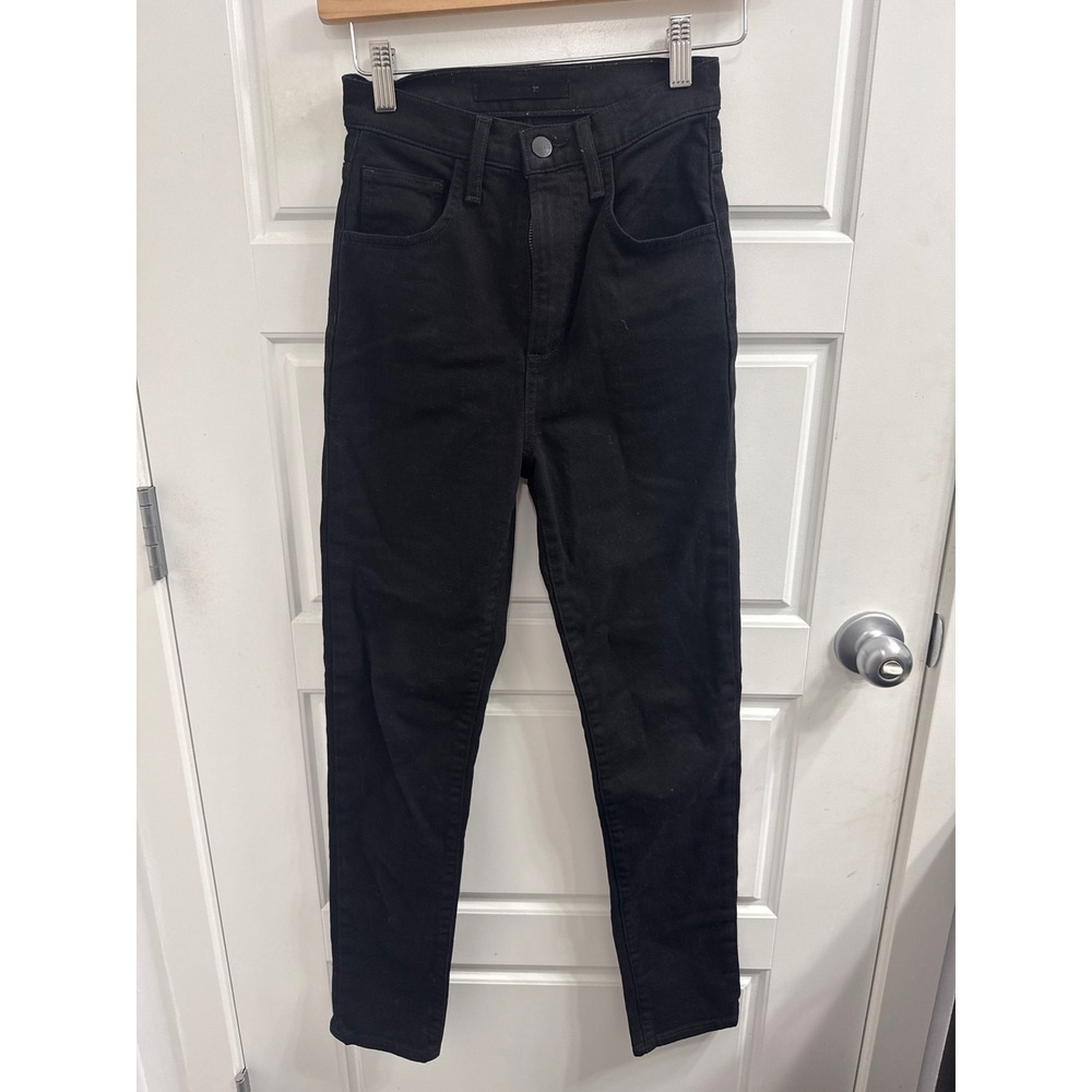 Joes Jeans The Raine High Rise Slim Straight Black Denim Pants Womens Size 23